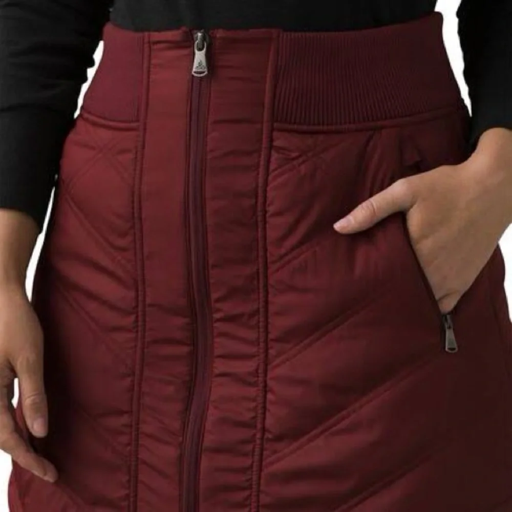 prAna Esla Full Zip Skirt Maroon Red NEW Medium - Picture 3 of 7